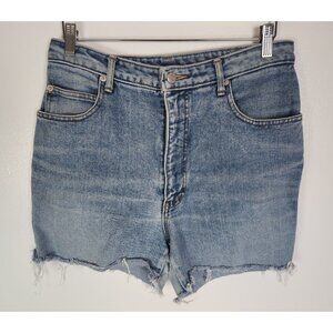 Bobson Sz. 32 Cut Off Denim Jean Shorts Distressed Raw Hem